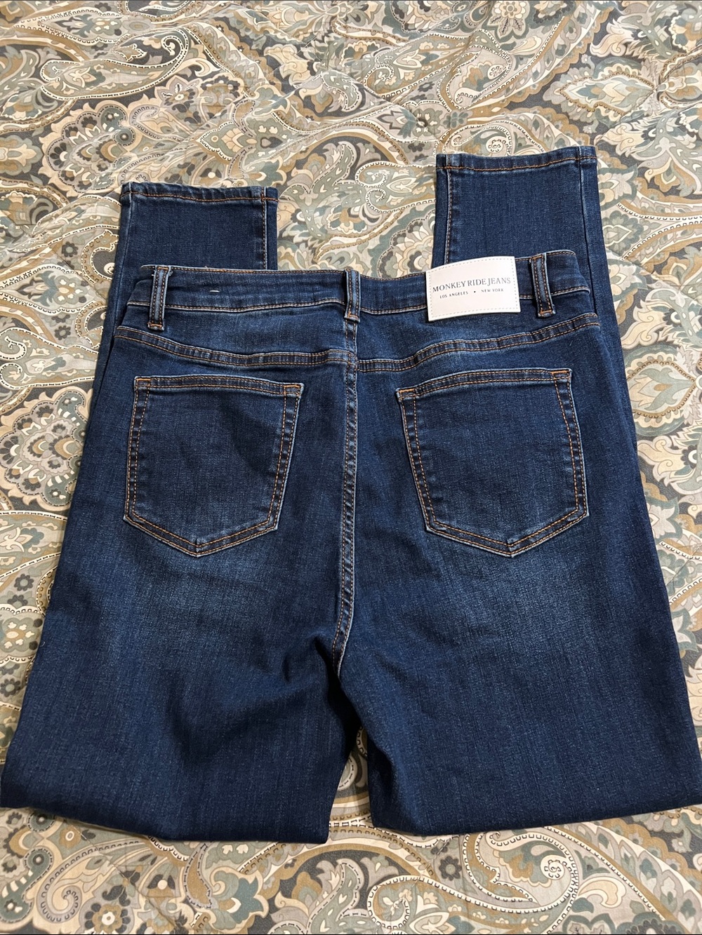 Women's Dark Blue Straight Leg Jeans